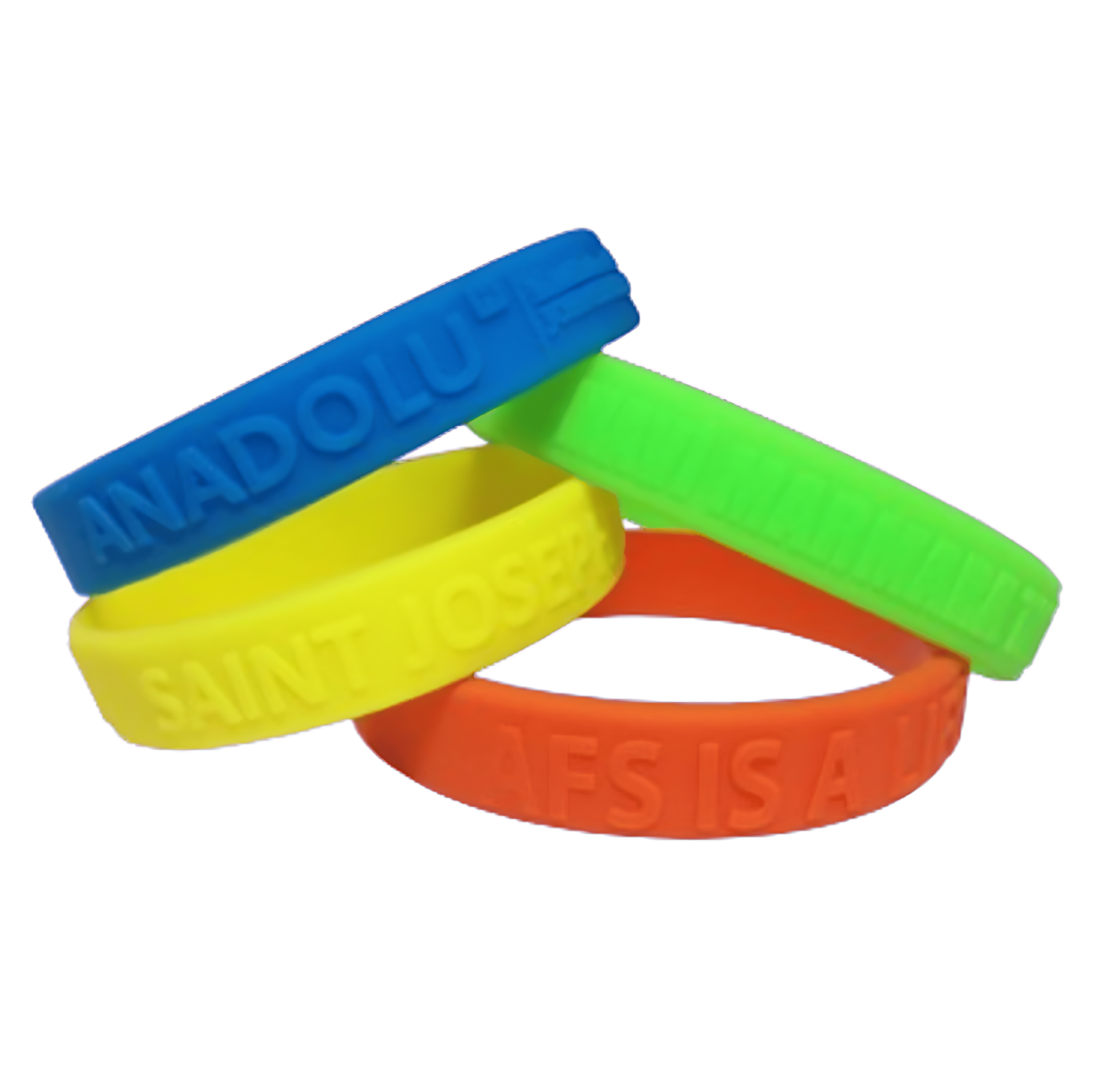 Kabartma Baskılı Silikon Bileklik SB019