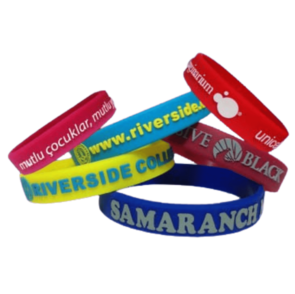 Kabartma Üstü Boyalı Silikon Bileklik SB020